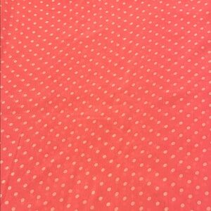 Vintage Coral Polka Dot Fabric